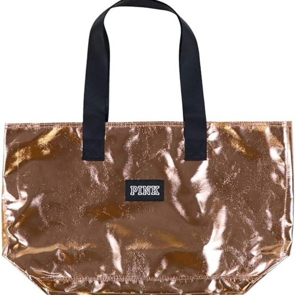 VS PINK || NWT Shimmering Gold Tote
